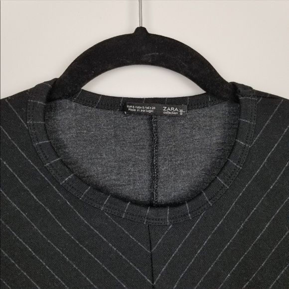 Zara cropped pinstripe longsleeve top - Small - Picture 3 of 5